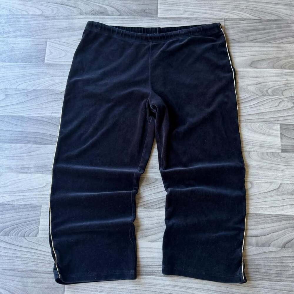 Lauren Active Ralph Lauren Black Velour Track Pants XL